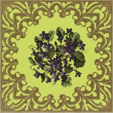 A Posy of Violets Needlepoint Kit Elizabeth Bradley Design Pale Lime 