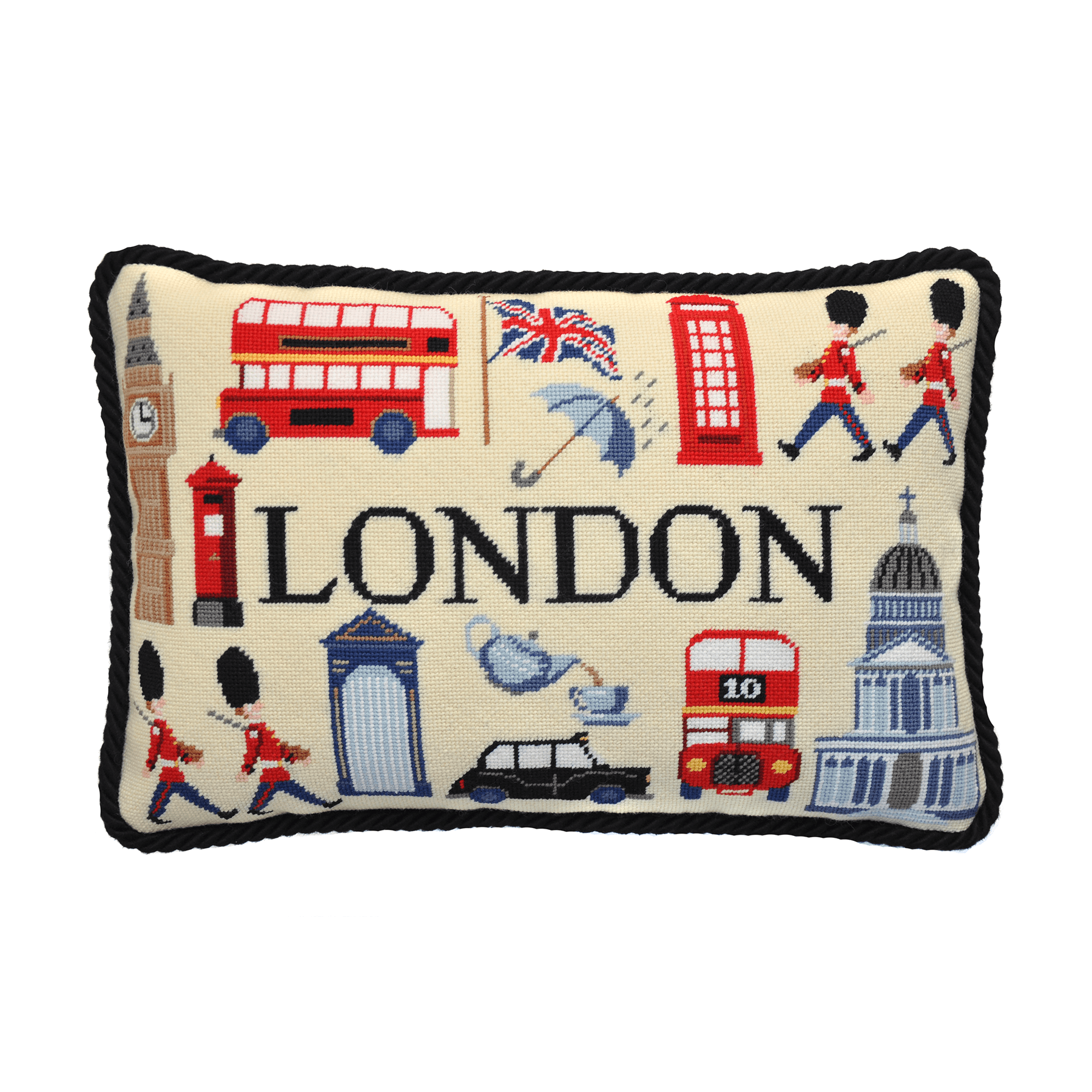 London Pillow Needlepoint Kit | Elizabeth Bradley Design London Pillow Needlepoint Kit | Elizabeth Bradley Design