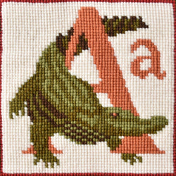 A - Alligator Needlepoint Kit Elizabeth Bradley Design 