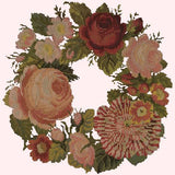 A Wreath of Roses Needlepoint Kit Elizabeth Bradley Design Cream 