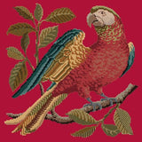 Alister the Parrot Needlepoint Kit Elizabeth Bradley Design Bright Red 