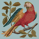 Alister the Parrot Needlepoint Kit Elizabeth Bradley Design Pale Blue 