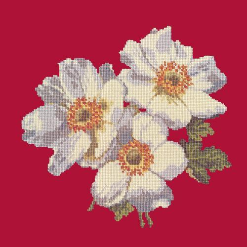 Anemones Needlepoint Kit Elizabeth Bradley Design Bright Red 