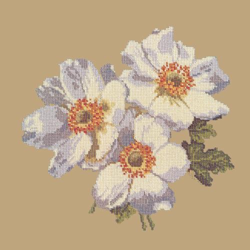 Anemones Needlepoint Kit Elizabeth Bradley Design Sand 