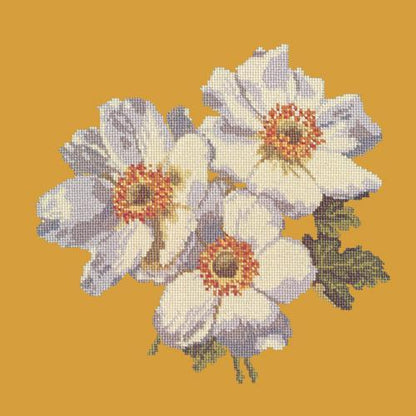 Anemones Needlepoint Kit Elizabeth Bradley Design Yellow 