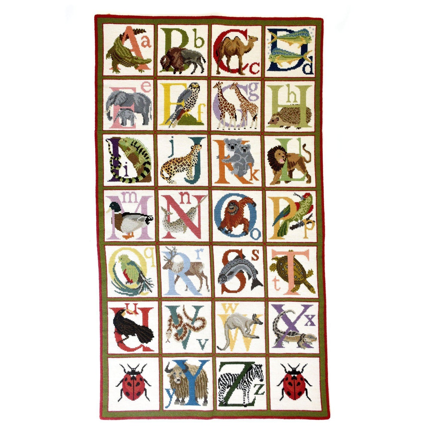 Animal Alphabet Rug Needlepoint Kit Elizabeth Bradley Design 