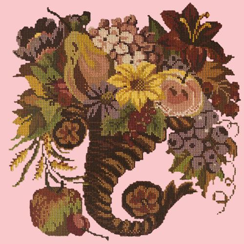Autumn Cornucopia Needlepoint Kit Elizabeth Bradley Design Pale Rose 