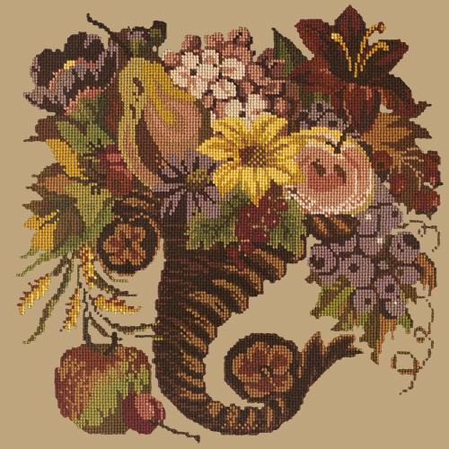Autumn Cornucopia Needlepoint Kit Elizabeth Bradley Design Sand 