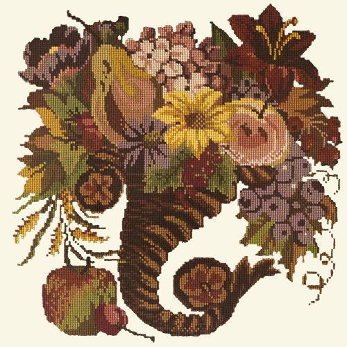 Autumn Cornucopia Needlepoint Kit Elizabeth Bradley Design Winter White 