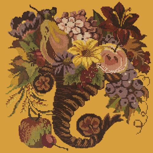 Autumn Cornucopia Needlepoint Kit Elizabeth Bradley Design Yellow 