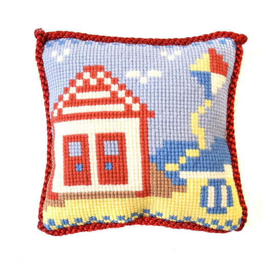 Beach Hut Needlepoint Kit Elizabeth Bradley Design 