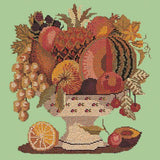 Bowl of Fruit Needlepoint Kit Elizabeth Bradley Design Pale Green 