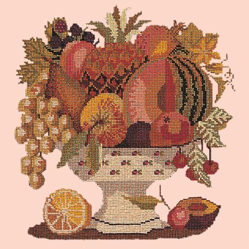Bowl of Fruit Needlepoint Kit Elizabeth Bradley Design Salmon Pink 