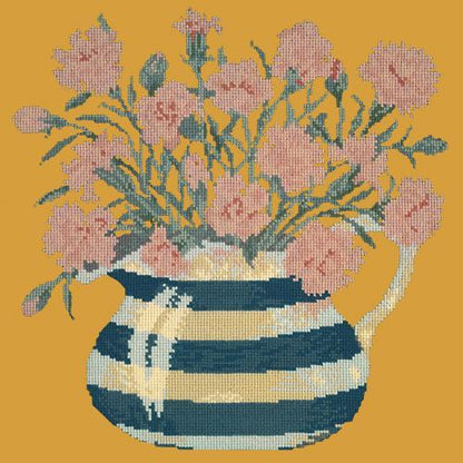 Carnation Jug Needlepoint Kit Elizabeth Bradley Design Yellow 