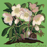 Christmas Rose Needlepoint Kit Elizabeth Bradley Design Grass Green 