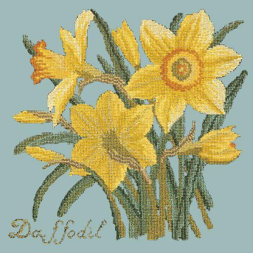 Daffodil Needlepoint Kit Elizabeth Bradley Design Pale Blue 