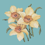 Daffodils Needlepoint Kit Elizabeth Bradley Design Duck Egg Blue 