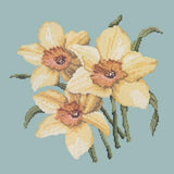 Daffodils Needlepoint Kit Elizabeth Bradley Design Pale Blue 