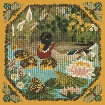 Duck Pond Needlepoint Kit Elizabeth Bradley Design Yellow 