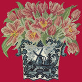 Dutch Tulips Needlepoint Kit Elizabeth Bradley Design Bright Red 