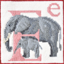 E-Elephant Needlepoint Kit Elizabeth Bradley Design 