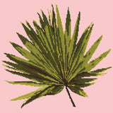 Fan Palm Leaf Needlepoint Kit Elizabeth Bradley Design Pale Rose 