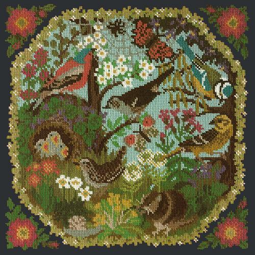 Hedgerow Needlepoint Kit Elizabeth Bradley Design Black 