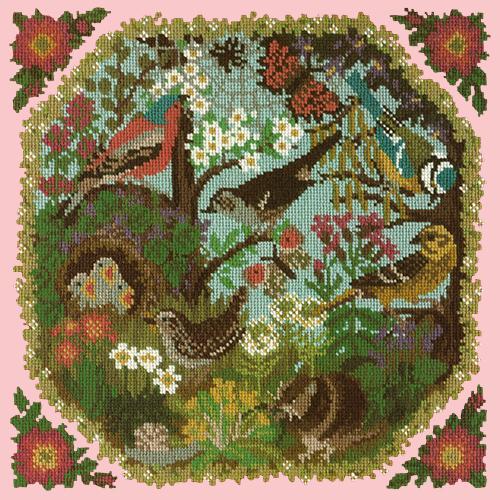 Hedgerow Needlepoint Kit Elizabeth Bradley Design Pale Rose 