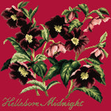 Hellebore Midnight Needlepoint Kit Elizabeth Bradley Design Bright Red 