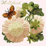 Hollyhock Needlepoint Kit Elizabeth Bradley Design Cream 