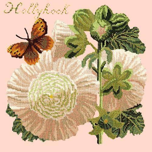 Hollyhock Needlepoint Kit Elizabeth Bradley Design Salmon Pink 