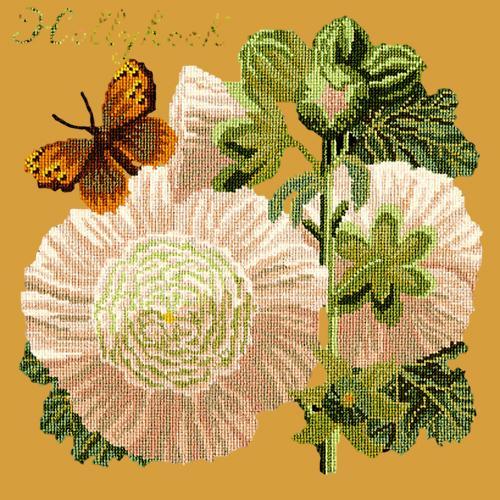 Hollyhock Needlepoint Kit Elizabeth Bradley Design Yellow 