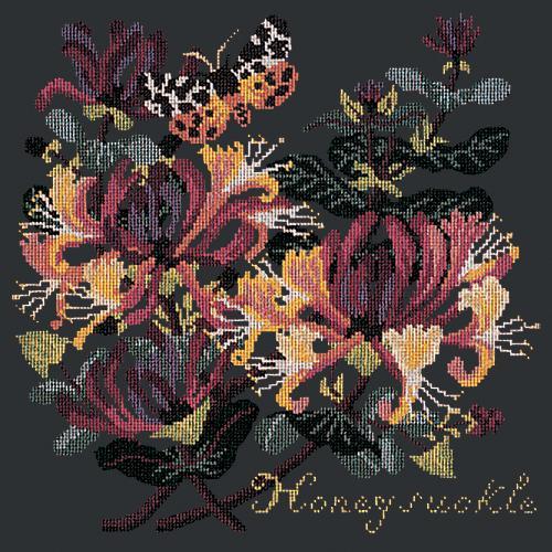Honeysuckle Needlepoint Kit Elizabeth Bradley Design Black 