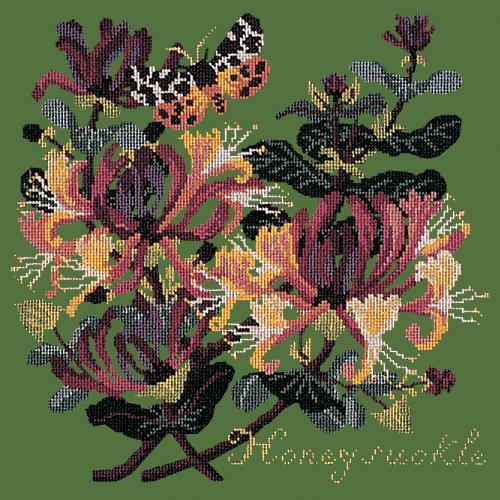 Honeysuckle Needlepoint Kit Elizabeth Bradley Design Dark Green 