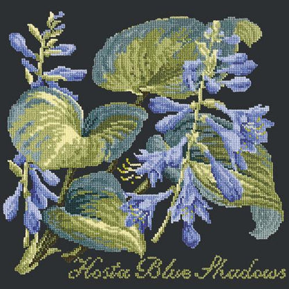 Hosta Blue Shadows Needlepoint Kit Elizabeth Bradley Design Black 