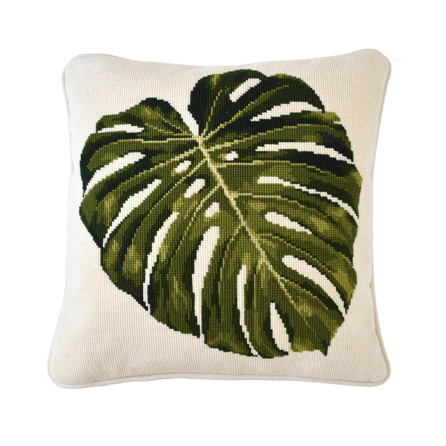 Monstera Leaf Needlepoint Kit Elizabeth Bradley Design 