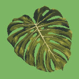 Monstera Leaf Needlepoint Kit Elizabeth Bradley Design Grass Green 