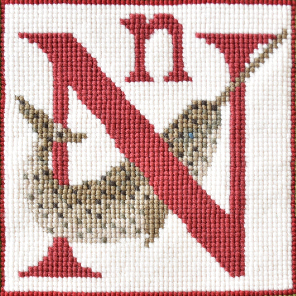 N-Narwhal Needlepoint Kit Elizabeth Bradley Design 