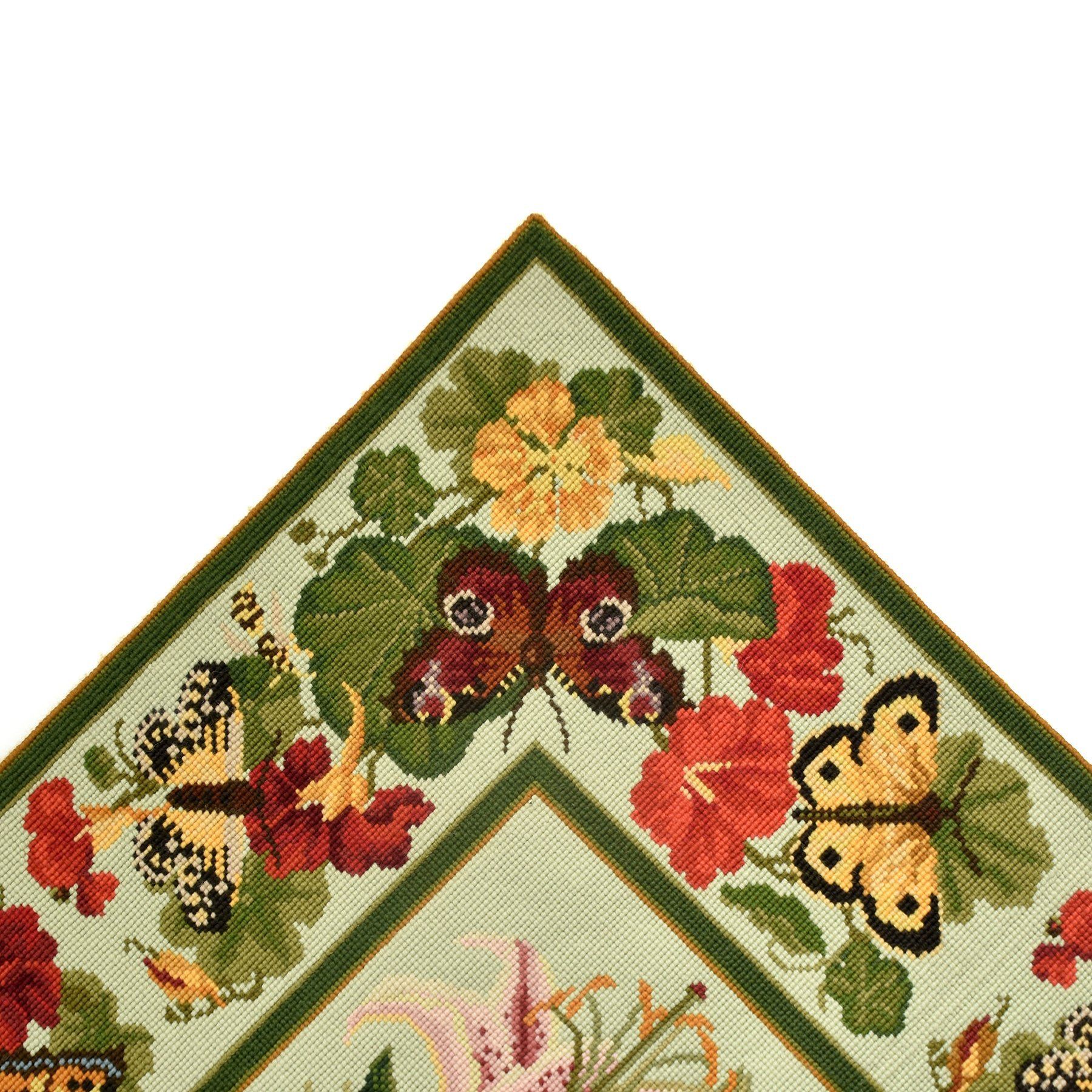 Nasturtium and Butterfly Border Carpet Border Elizabeth Bradley 