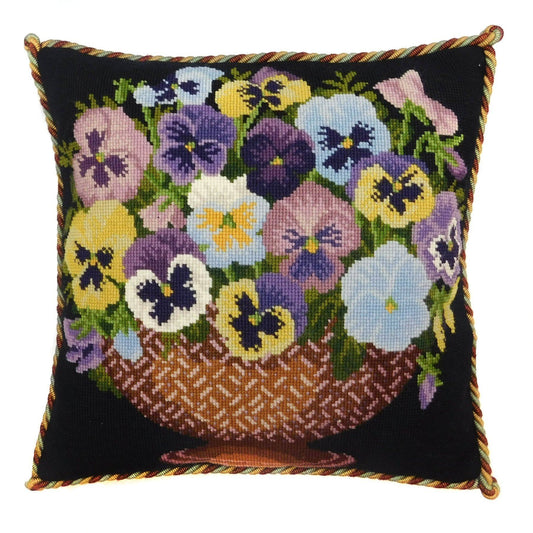 Pansy Bowl Needlepoint Kit Elizabeth Bradley Design 