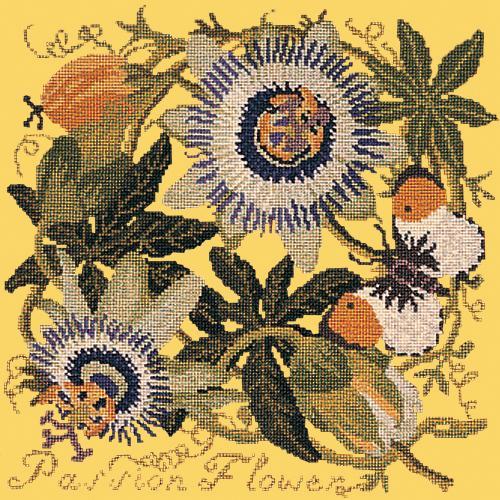 Passion Flower Needlepoint Kit Elizabeth Bradley Design Sunflower Yellow 