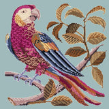 Pete the Parrot Needlepoint Kit Elizabeth Bradley Design Pale Blue 