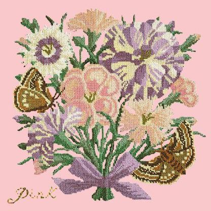 Pink Needlepoint Kit Elizabeth Bradley Design Pale Rose 