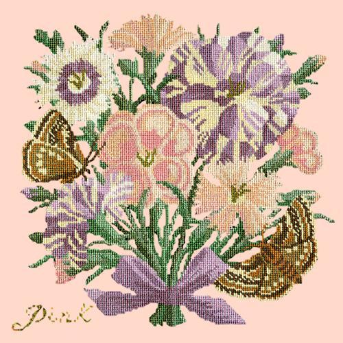 Pink Needlepoint Kit Elizabeth Bradley Design Salmon Pink 