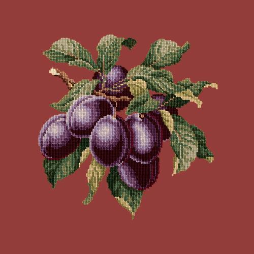 Plums Needlepoint Kit Elizabeth Bradley Design Dark Red 