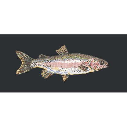 Rainbow Trout Needlepoint Kit Elizabeth Bradley Design Black 