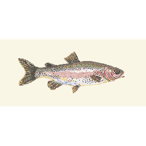 Rainbow Trout Needlepoint Kit Elizabeth Bradley Design Winter White 