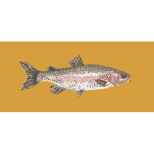 Rainbow Trout Needlepoint Kit Elizabeth Bradley Design Yellow 