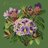 Rhododendron Needlepoint Kit Elizabeth Bradley Design Dark Green 