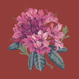 Rhododendron Needlepoint Kit Elizabeth Bradley Design Dark Red 